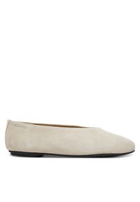 Calvin Klein Baleriny Ballerina Round Hw Sue HW0HW02565 Beżowy. Kolor: beżowy. Materiał: skóra