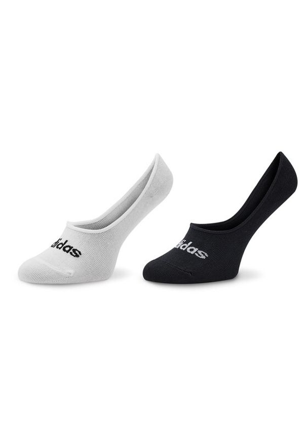 Adidas - adidas Zestaw 2 par stopek unisex Thin Linear Ballerina IC1295 Czarny. Kolor: biały. Materiał: bawełna