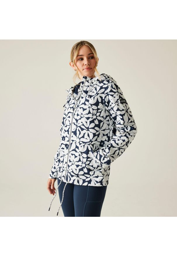 Regatta - Kurtka turystyczna przeciwdeszczowa damska Bayletta wodoodporna. Kolor: biały. Sport: turystyka piesza