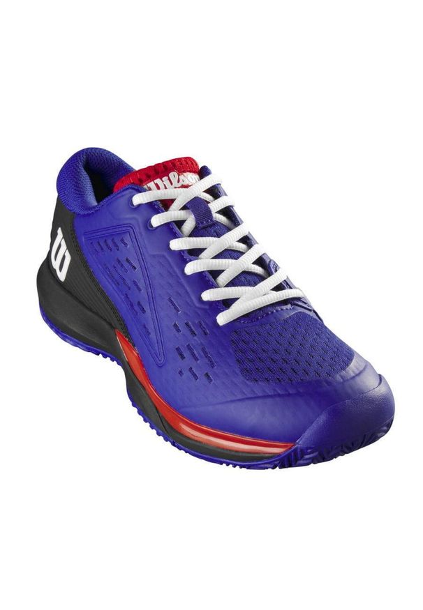 Buty do tenisa dziecięce Wilson Rush Pro Ace JR.. Kolor: czerwony, wielokolorowy, czarny, niebieski. Sport: tenis