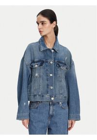 Pinko - PINKO Kurtka jeansowa Gaborone 104644 Niebieski Regular Fit. Kolor: niebieski. Materiał: bawełna