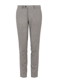 Ochnik - Beżowe spodnie garniturowe męskie. Kolor: beżowy. Materiał: bawełna #2