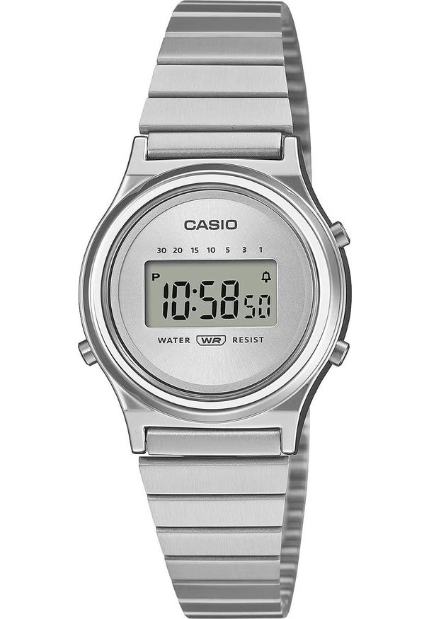 Zegarek Casio Vintage Zegarek damski Casio LA700WE-7AEF srebrny. Kolor: srebrny. Styl: vintage