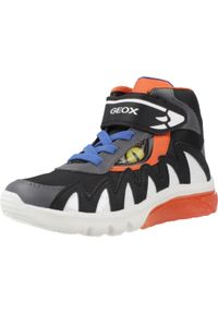 Geox - Kapcie GEOX J CIBERDRON BOY Czarny. Kolor: czarny. Materiał: syntetyk, tkanina. Sport: turystyka piesza