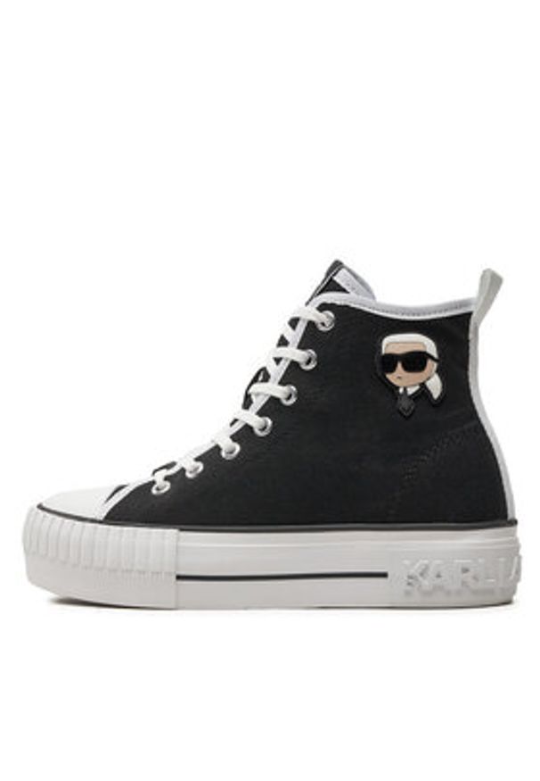 Karl Lagerfeld - KARL LAGERFELD Trampki KL60444 Czarny. Kolor: czarny. Materiał: materiał