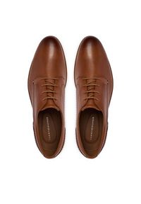 TOMMY HILFIGER - Tommy Hilfiger Półbuty Hilfiger Leather Dress Shoe FM0FM05777 Brązowy. Kolor: brązowy. Materiał: skóra #4