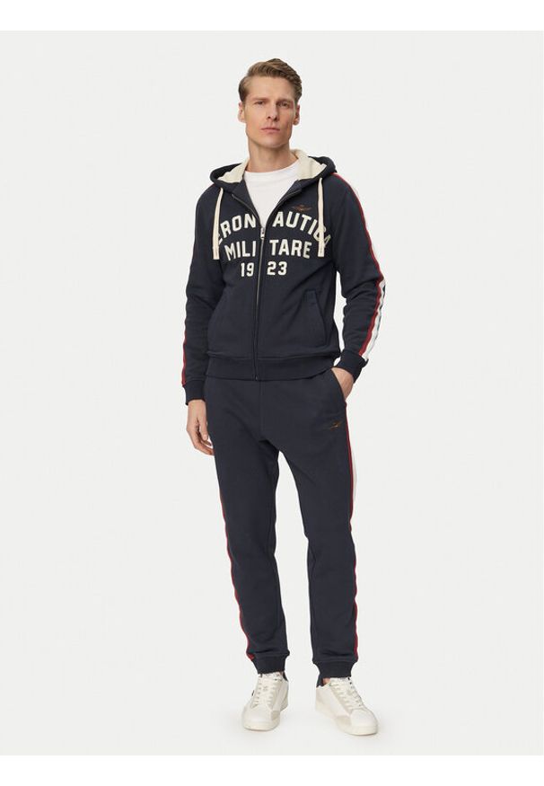 Aeronautica Militare Dres 261TF0107UF00677 Granatowy Regular Fit. Kolor: niebieski. Materiał: bawełna