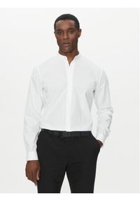 Hugo - HUGO Koszula Kaleb 50539772 Biały Slim Fit. Kolor: biały. Materiał: bawełna