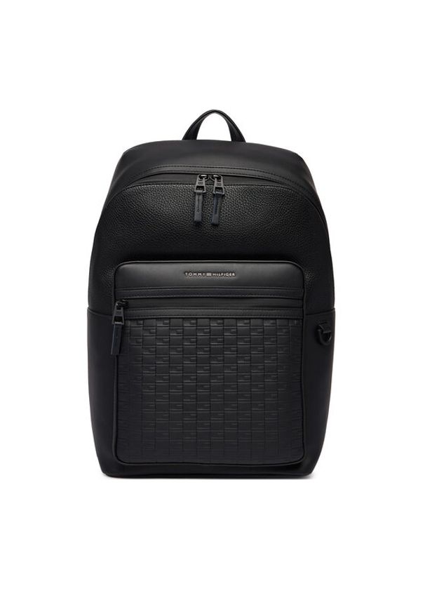 TOMMY HILFIGER - Tommy Hilfiger Plecak Th Modern Backpack AM0AM13982 Czarny. Kolor: czarny. Materiał: skóra