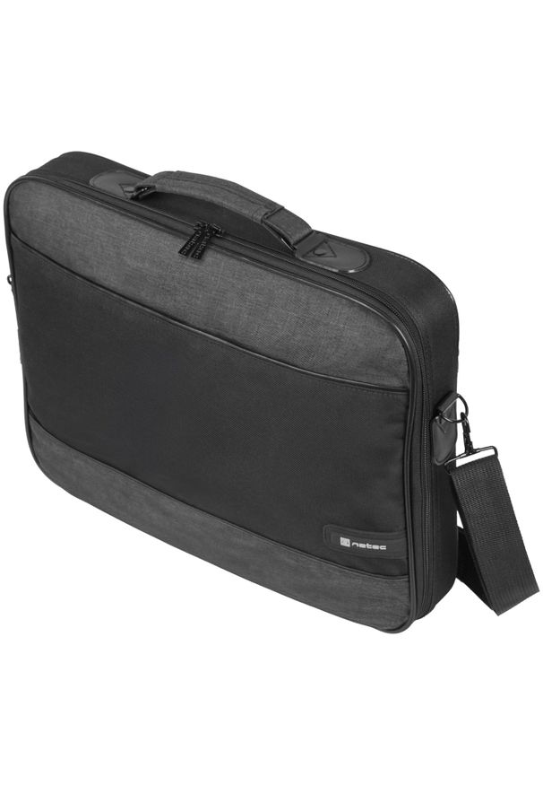 NATEC - Torba Natec Impala 2 15.6'' Stony szary. Kolor: szary. Materiał: materiał. Wzór: paski. Styl: elegancki, biznesowy, klasyczny