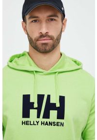 Helly Hansen bluza HH LOGO HOODIE 33977. Okazja: na co dzień. Kolor: zielony. Wzór: aplikacja. Styl: casual #3