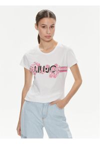 Liu Jo T-Shirt MA4340 JS923 Biały Regular Fit. Kolor: biały. Materiał: bawełna