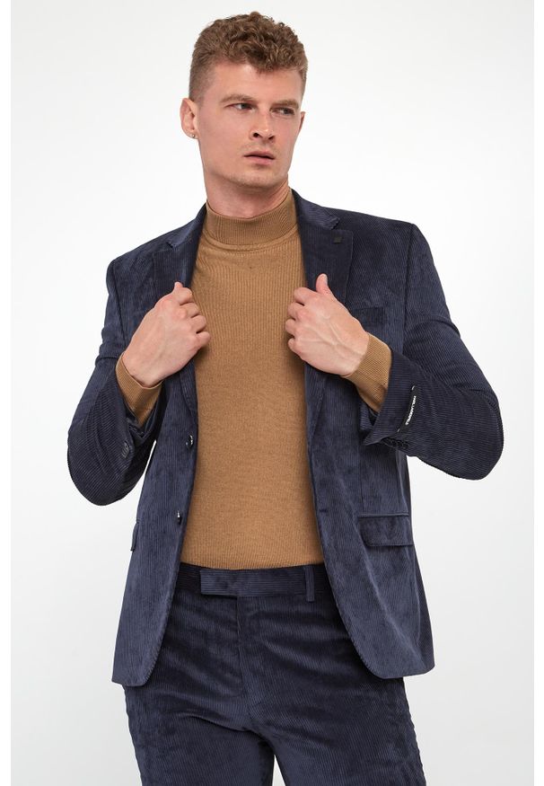 Karl Lagerfeld - Marynarka męska sztruksowa KARL LAGERFELD. Materiał: sztruks