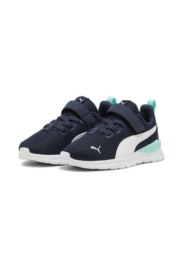 Puma - Dziecięce buty sportowe Anzarun Lite PUMA Club Navy White Mint Blue Green. Kolor: biały, zielony, niebieski, wielokolorowy