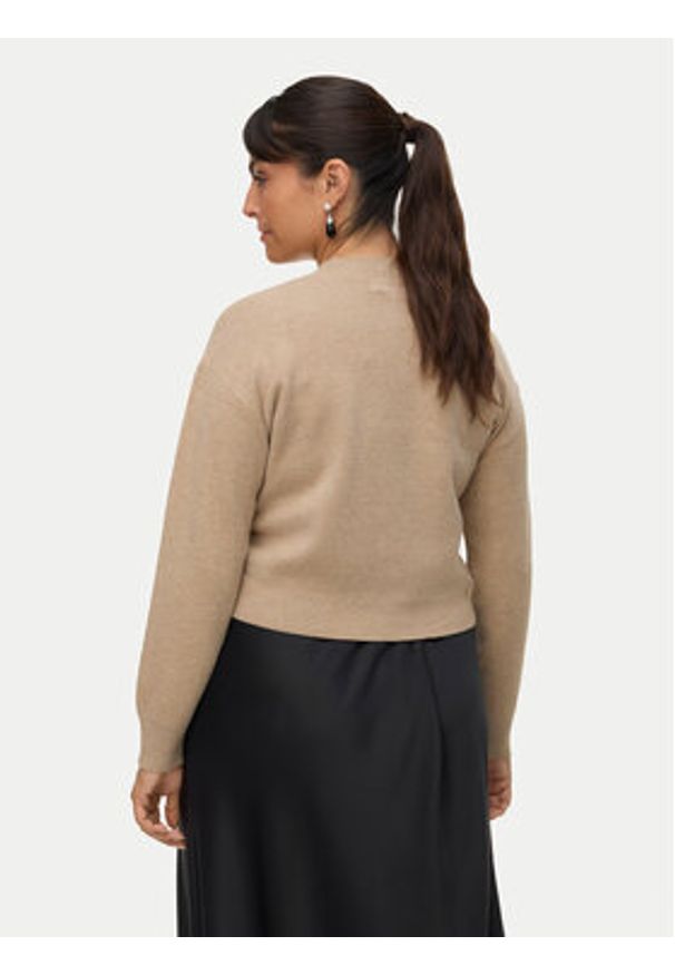 Vero Moda Kardigan Gold Art 10332210 Beżowy Regular Fit. Kolor: beżowy. Materiał: syntetyk