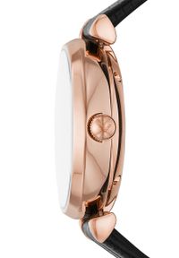 Emporio Armani zegarek damski kolor złoty. Kolor: złoty. Materiał: materiał, skóra