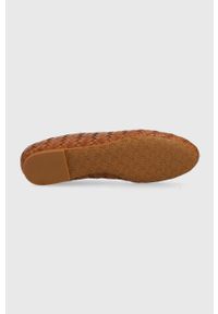 Lauren Ralph Lauren baleriny skórzane Jayna kolor brązowy 802912309002. Nosek buta: okrągły. Kolor: brązowy. Materiał: skóra. Obcas: na obcasie. Wysokość obcasa: niski #3