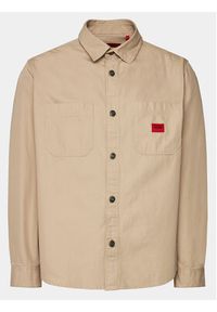Hugo Koszula Erato 50500199 Beżowy Oversize. Kolor: beżowy. Materiał: bawełna