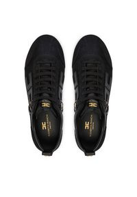 Elisabetta Franchi Sneakersy SA-36G-62E2-V440 Czarny. Kolor: czarny. Materiał: skóra, zamsz #4
