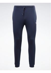 Reebok Spodnie dresowe Identity H49681 Granatowy Regular Fit. Kolor: niebieski. Materiał: bawełna #5
