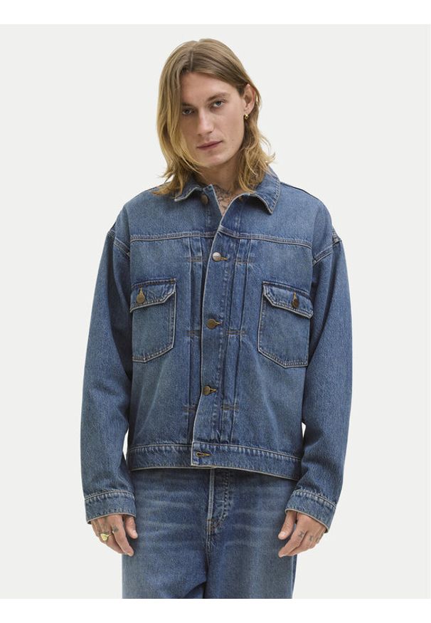 Jack & Jones Kurtka jeansowa Miles 12283761 Niebieski Regular Fit. Kolor: niebieski. Materiał: bawełna
