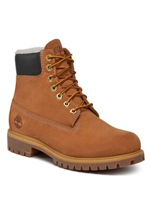 Timberland Trapery 6 In Premium Fur/Warm Lin TB0A2E312311 Brązowy. Kolor: brązowy. Materiał: skóra, nubuk
