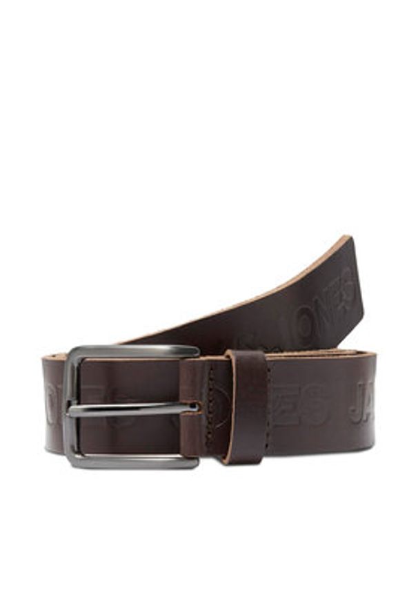 Jack & Jones - Jack&Jones Pasek Męski 12242689 Brązowy. Kolor: brązowy. Materiał: skóra