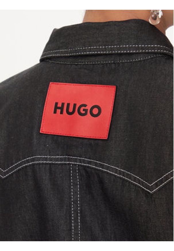 Hugo Sukienka jeansowa Karinne-1 50496059 Czarny Regular Fit. Kolor: czarny. Materiał: bawełna