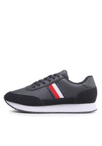 TOMMY HILFIGER - Tommy Hilfiger Sneakersy Core Eva Runner Corporate Lea FM0FM04397 Granatowy. Kolor: niebieski. Materiał: skóra #2