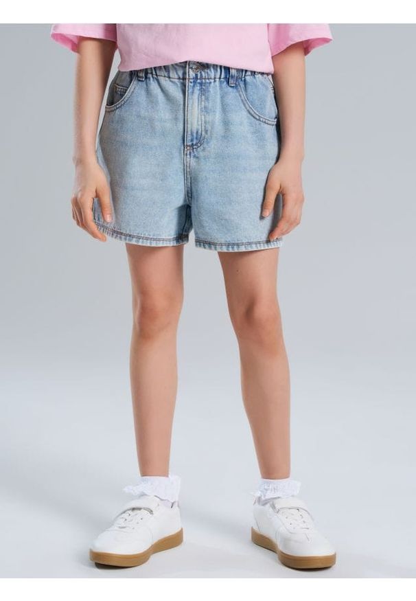 Sinsay - Szorty jeansowe - niebieski. Kolor: niebieski. Materiał: jeans