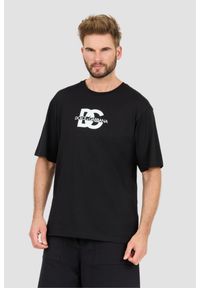 Dolce and Gabbana - DOLCE & GABBANA Czarny męski t-shirt z dużym logo, Rozmiar 54. Kolor: czarny
