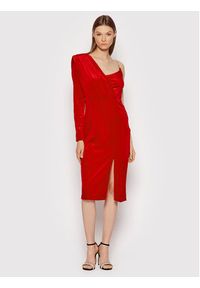 Rinascimento Sukienka koktajlowa CFC0106681003 Czerwony Slim Fit. Kolor: czerwony. Materiał: syntetyk. Styl: wizytowy #3