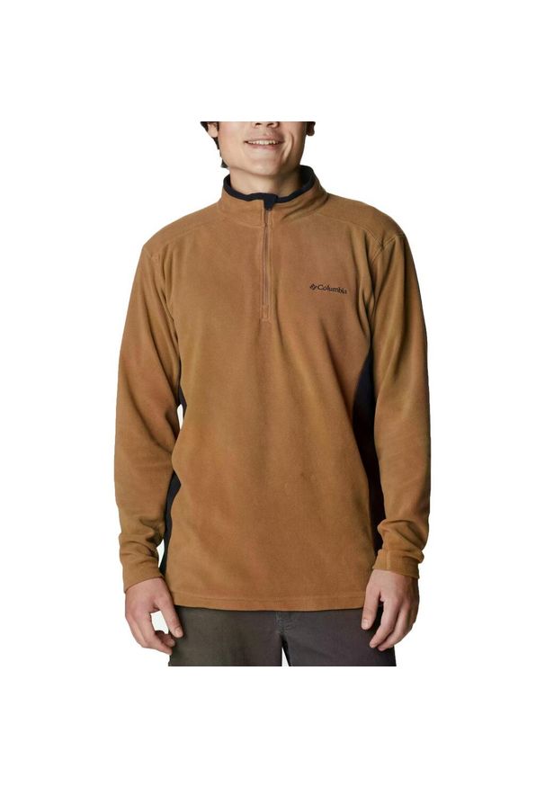 columbia - Bluza polarowa COLUMBIA KLAMATH RANGE II HALF ZIP Brązowy. Kolor: brązowy. Materiał: polar. Styl: sportowy. Sport: turystyka piesza