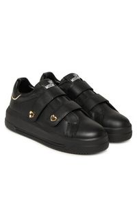 Love Moschino - LOVE MOSCHINO Sneakersy JA15325G0NIA600A Czarny. Kolor: czarny. Materiał: skóra #2