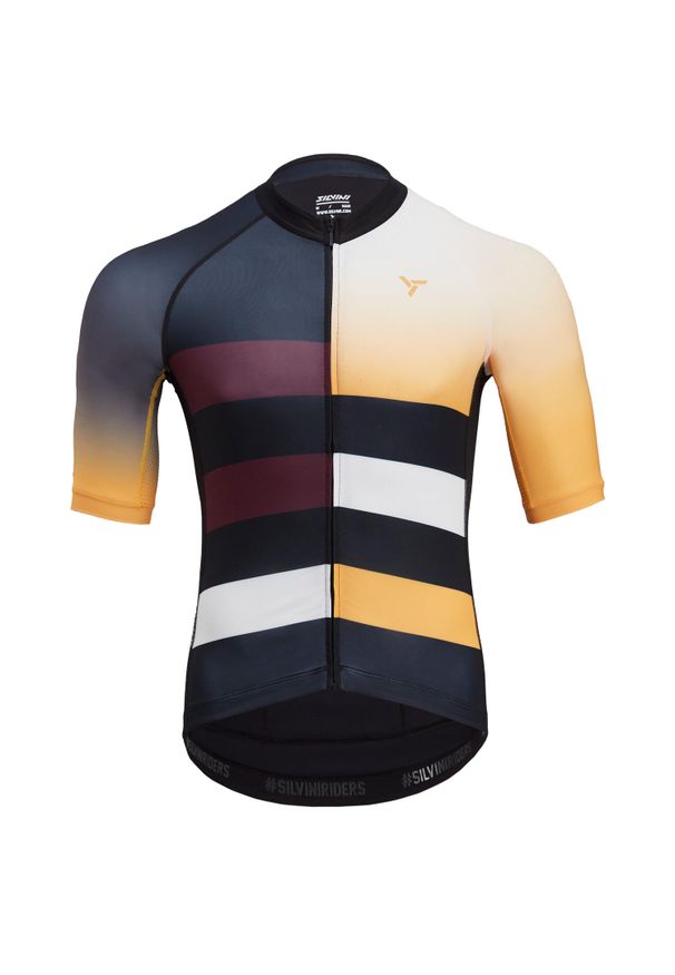 Koszulka rowerowa męska Silvini Mazzano MD2042. Kolor: fioletowy, wielokolorowy, pomarańczowy, czarny