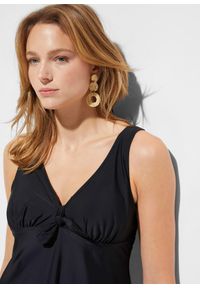 bonprix - Sukienka kąpielowa na szerokich ramiączkach. Kolor: czarny. Długość rękawa: na ramiączkach. Styl: elegancki #2