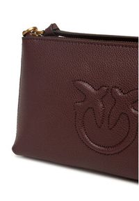 Pinko - PINKO Torebka Flat Horizontal Mini AI 25-26 104277 A29Q Bordowy. Kolor: czerwony. Materiał: skórzane #3