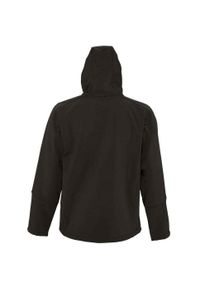SOL'S - Męska Kurtka Soft Shell Replay Z Kapturem. Typ kołnierza: kaptur. Kolor: czarny