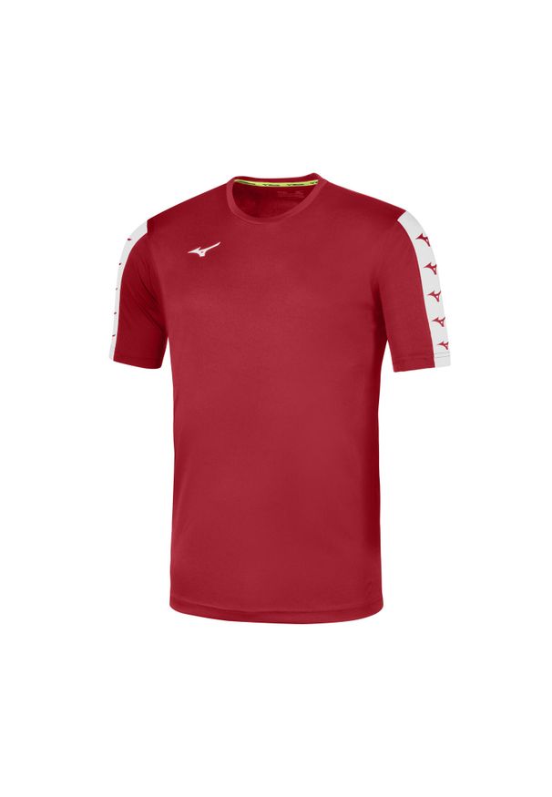 Koszulka dla dzieci Mizuno Nara. Kolor: czerwony. Materiał: poliester, bawełna. Sport: joga i pilates