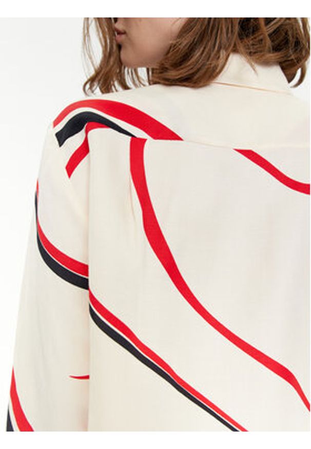 TOMMY HILFIGER - Tommy Hilfiger Koszula WW0WW41838 Beżowy Relaxed Fit. Kolor: beżowy. Materiał: len, wiskoza