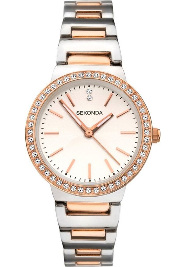 Zegarek Sekonda Zegarek damski Sekonda SEK.40078 CYRKONIE srebrny. Kolor: srebrny