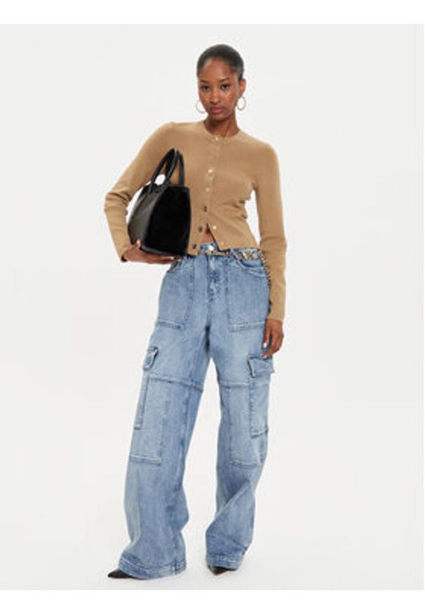 MICHAEL Michael Kors Jeansy MT4905HEB1 Niebieski Wide Leg. Kolor: niebieski