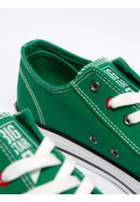 Big-Star - Trampki męskie klasyczne niskie zielone NN174098 301. Wysokość cholewki: za kostkę. Kolor: zielony. Materiał: materiał, guma. Styl: klasyczny #3