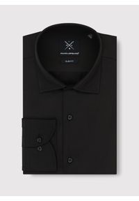 Pako Lorente - PAKO LORENTE – Męska elegancka koszula w kolorze czarnym. Okazja: na wesele, na ślub cywilny. Kolor: czarny. Materiał: bawełna. Długość rękawa: długi rękaw. Długość: długie. Wzór: gładki. Styl: elegancki #5