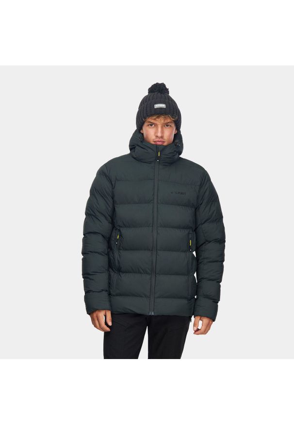 Kurtka zimowa męska Alpinus Furggen. Kolor: zielony. Materiał: puch. Sezon: zima. Sport: turystyka piesza