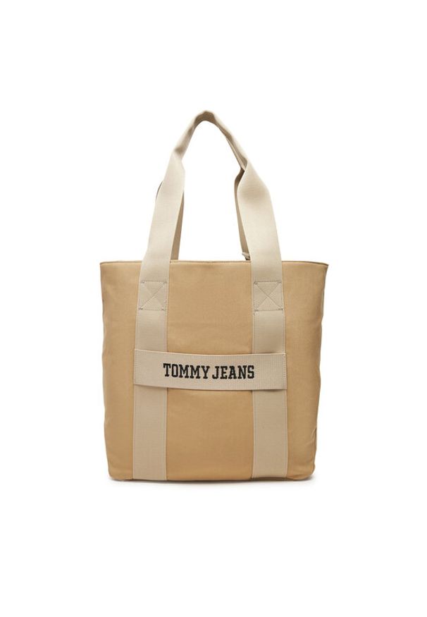 Tommy Jeans Torba Retro Cool Tote AM0AM13278 Beżowy. Kolor: beżowy. Materiał: materiał