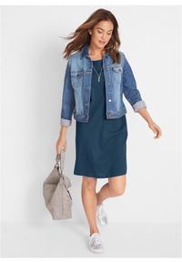 bonprix - Sukienka z dżerseju, z czystej bawełny organicznej. Kolor: niebieski. Materiał: jersey, bawełna #1
