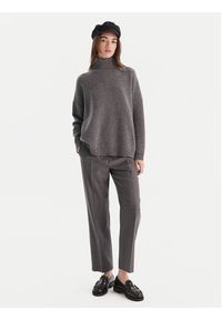 Weekend Max Mara Spodnie materiałowe Hataley 2525136022 Szary Regular Fit. Kolor: szary. Materiał: wełna