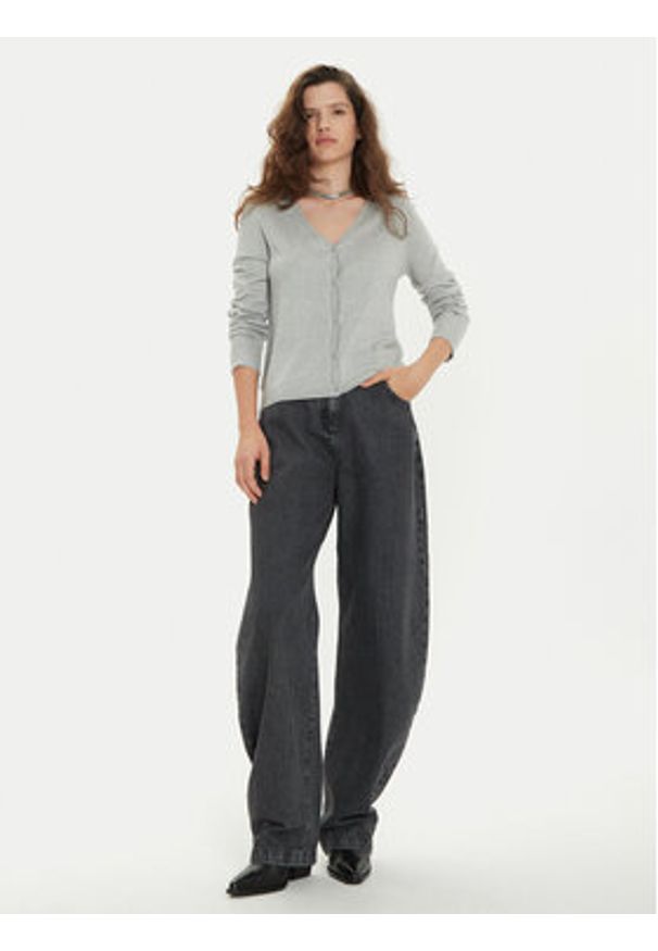 Vero Moda Kardigan Glory 10310527 Szary Regular Fit. Kolor: szary. Materiał: wiskoza