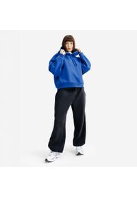 Decathlon - Bluza z kapturem damska Elementals. Typ kołnierza: kaptur. Kolor: niebieski. Materiał: tkanina, elastan, prążkowany, bawełna, materiał, poliester #2